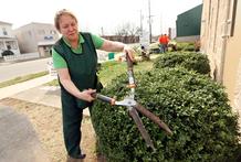 donna working by hand